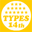 タイプス14周年ロゴ
